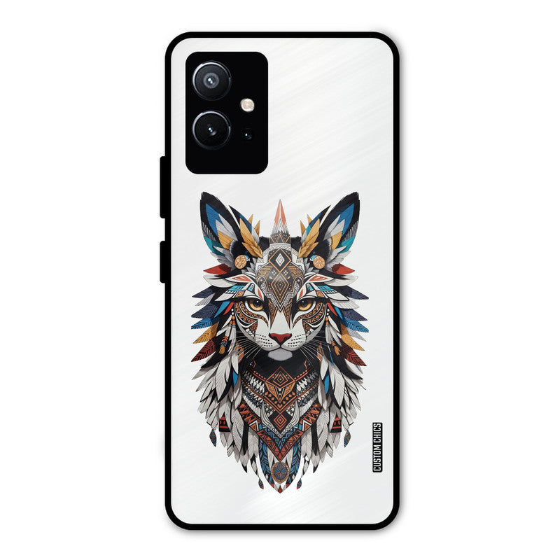 Furry Cat Face Vivo Y75 5G Mobile Back Cover - Cute PrintShield Case