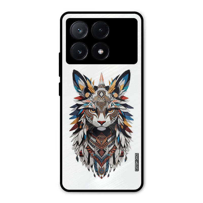 Furry Cat Face Poco X6 Pro Mobile Back Cover - Cute PrintShield Case