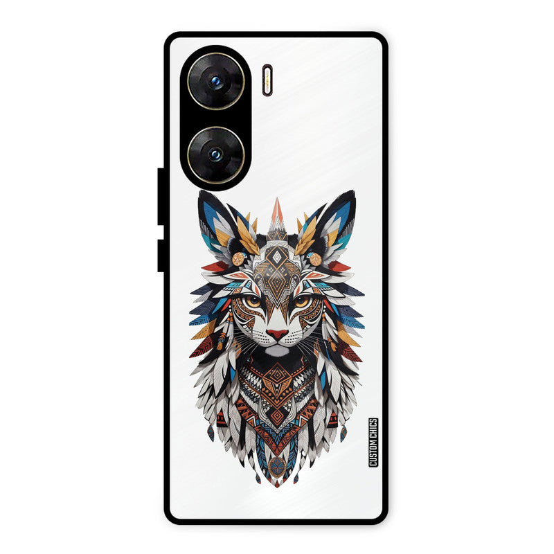 Furry Cat Face Vivo V29e Mobile Back Cover - Cute PrintShield Case