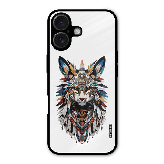 Furry Cat Face iPhone 16 Plus Mobile Back Cover - Cute PrintShield Case