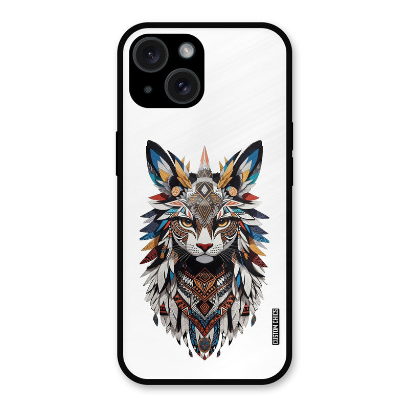 Furry Cat Face iPhone 15 Plus Mobile Back Cover - Cute PrintShield Case