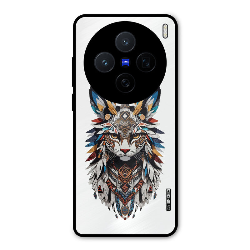 Furry Cat Face Vivo X200 Mobile Back Cover - Cute PrintShield Case