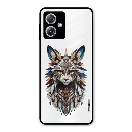 Furry Cat Face Moto G54 Mobile Back Cover - Cute PrintShield Case