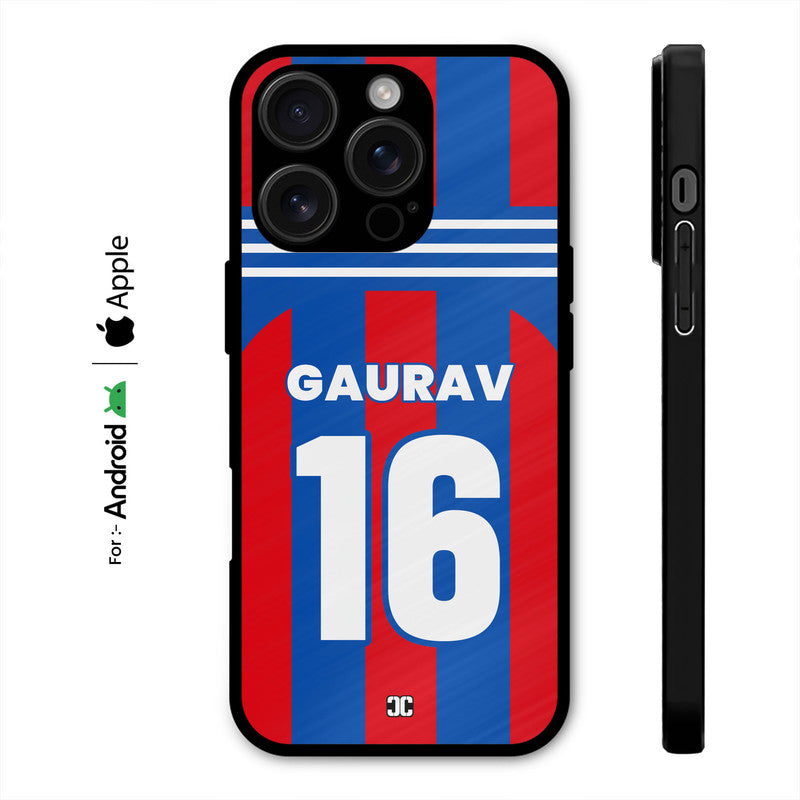 Gaurav Cricket Jersey Case – Custom Name & Number | PrintShield Mobile Cover