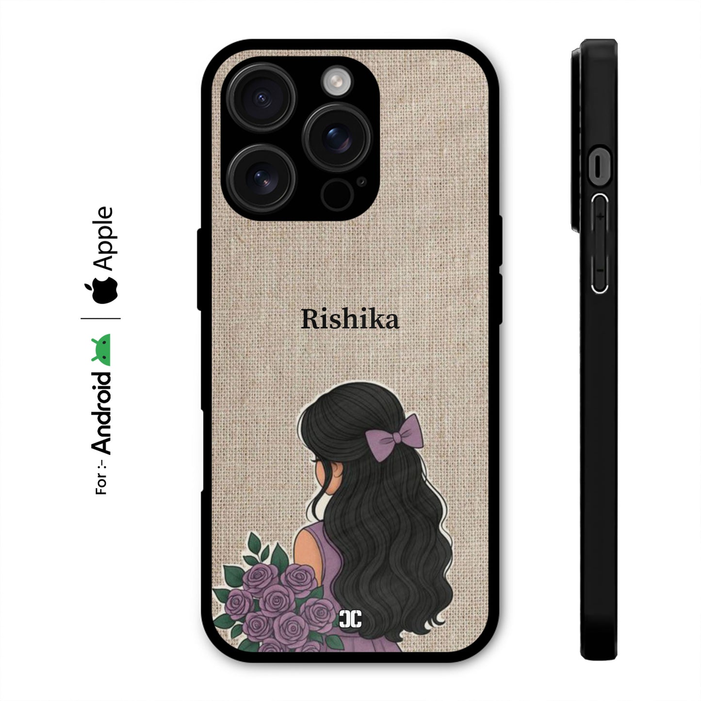 Girl With Flowers Case – Premium PrintShield Mobile Cover