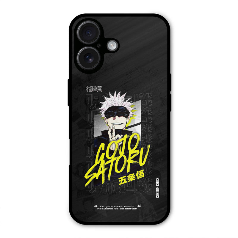 Gojo Sataru iPhone 16 Mobile Back Cover - Anime PrintShield Case