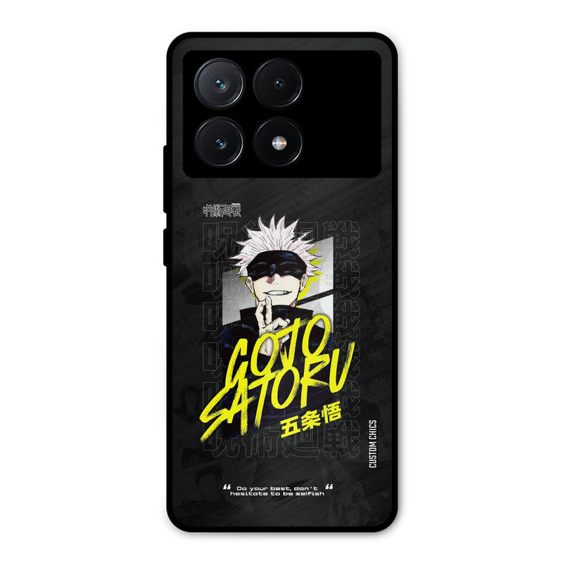 Gojo Sataru Poco X6 Pro Mobile Back Cover - Anime PrintShield Case