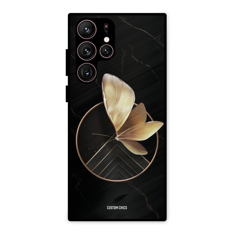 Gold Shape Samsung Galaxy S22 Ultra Mobile Back Cover - Aesthetic PrintShield Case