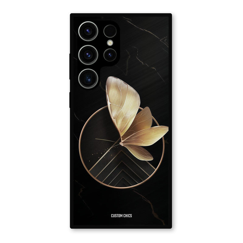 Gold Shape Samsung Galaxy S23 Ultra Mobile Back Cover - Aesthetic PrintShield Case