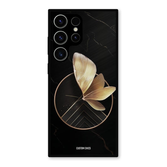 Gold Shape Samsung Galaxy S23 Ultra Mobile Back Cover - Aesthetic PrintShield Case