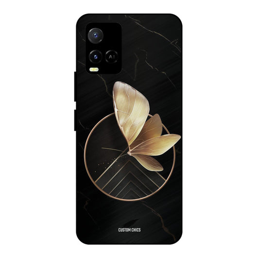 Gold Shape Vivo Y33s Mobile Back Cover - Aesthetic PrintShield Case