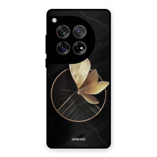 Gold Shape OnePlus 12 Mobile Back Cover - Aesthetic PrintShield Case