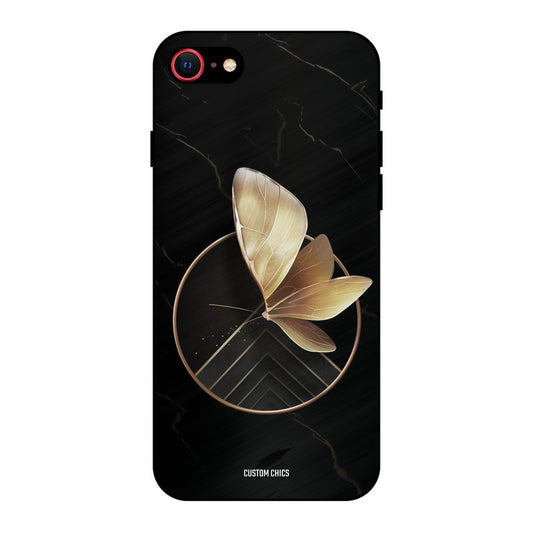 Gold Shape iPhone SE 2020 Mobile Back Cover - Aesthetic PrintShield Case