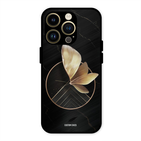 Gold Shape iPhone 14 Pro Max Mobile Back Cover - Aesthetic PrintShield Case