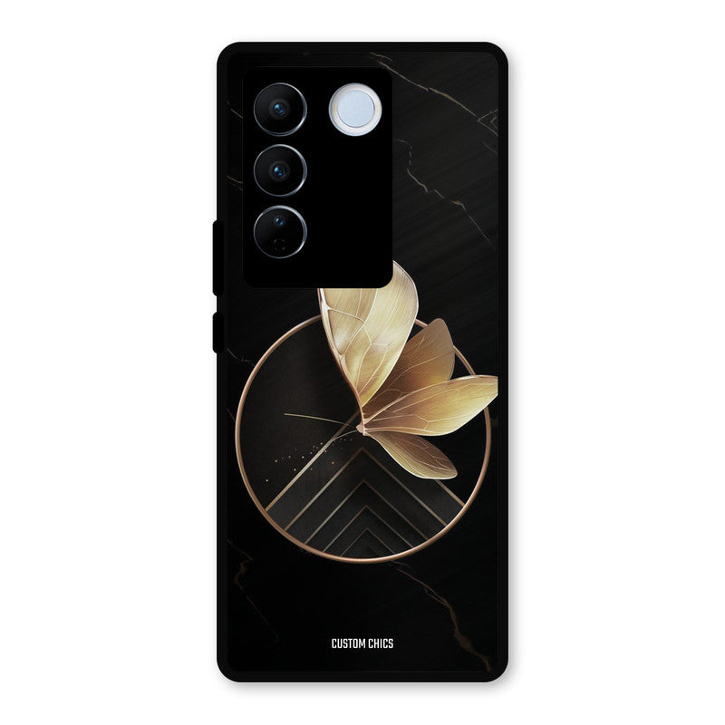 Gold Shape Vivo V27 Pro Mobile Back Cover - Aesthetic PrintShield Case