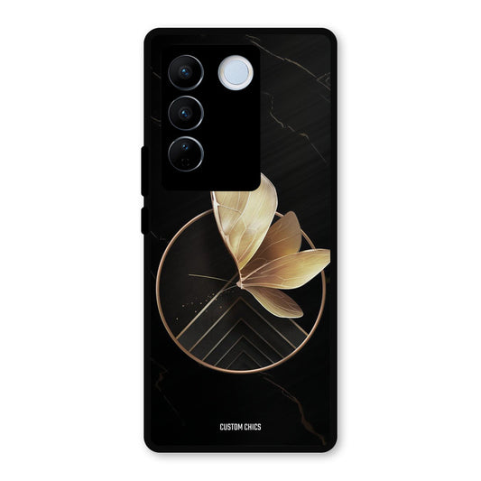 Gold Shape Vivo V27 Pro Mobile Back Cover - Aesthetic PrintShield Case