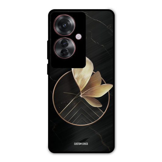 Gold Shape Oppo F25 Pro Mobile Back Cover - Aesthetic PrintShield Case
