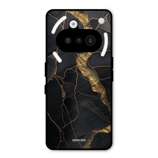 Golden Black Stone Nothing Phone 3A Mobile Back Cover - Aesthetic PrintShield Case