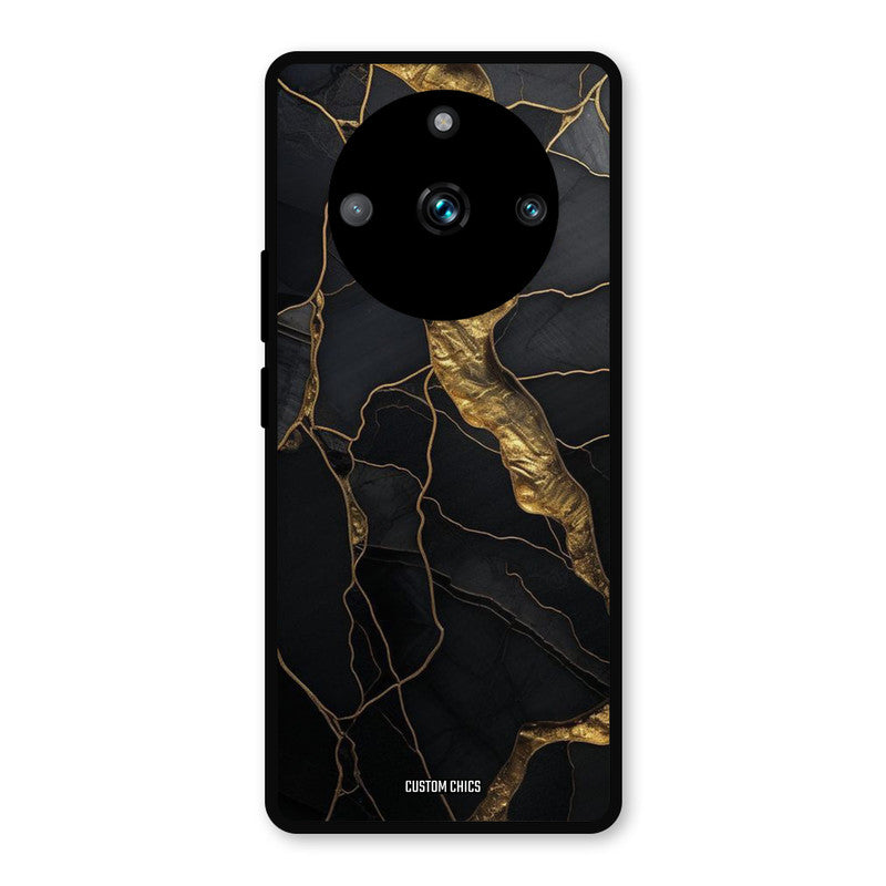 Golden Black Stone Realme 11 Pro Mobile Back Cover - Aesthetic PrintShield Case