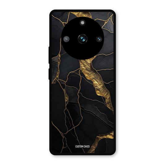 Golden Black Stone Realme 11 Pro Mobile Back Cover - Aesthetic PrintShield Case