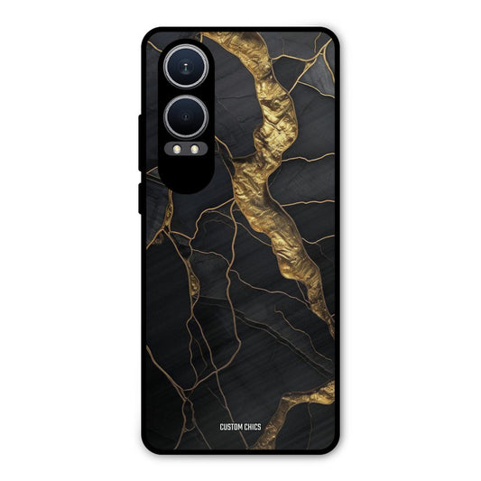 Golden Black Stone Oneplus Nord CE4 Lite Mobile Back Cover - Aesthetic PrintShield Case