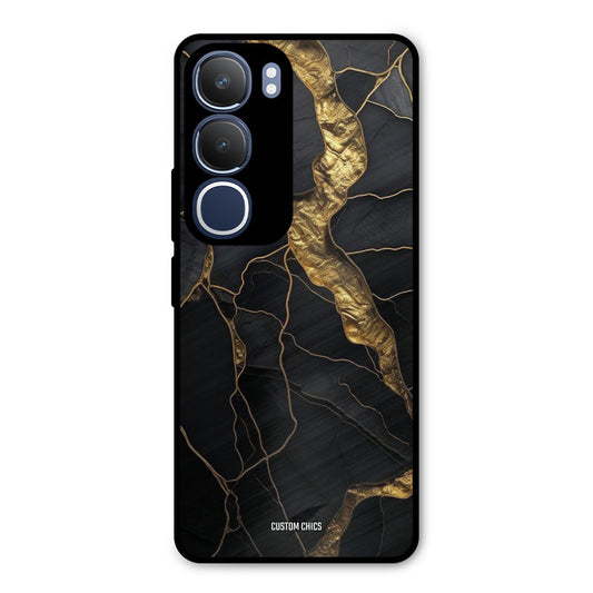 Golden Black Stone Vivo Y29 Mobile Back Cover - Aesthetic PrintShield Case