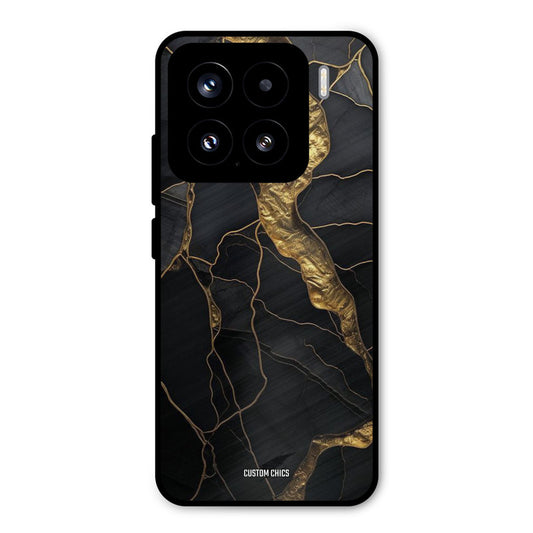 Golden Black Stone Xiaomi 15 5G Mobile Back Cover - Aesthetic PrintShield Case