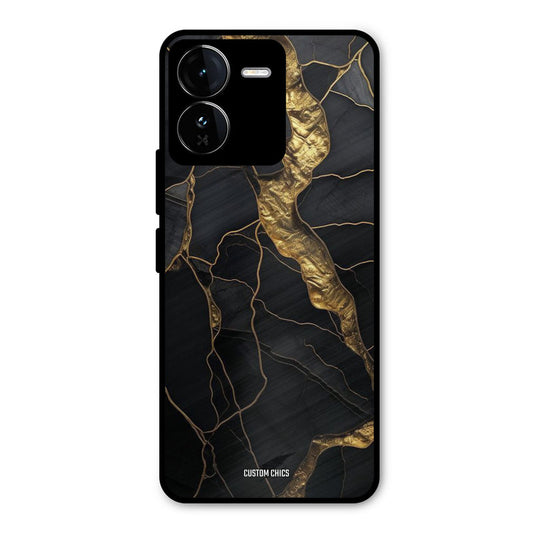 Golden Black Stone iQOO Z9 Mobile Back Cover - Aesthetic PrintShield Case