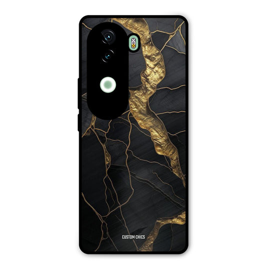 Golden Black Stone iQOO Z9s Mobile Back Cover - Aesthetic PrintShield Case