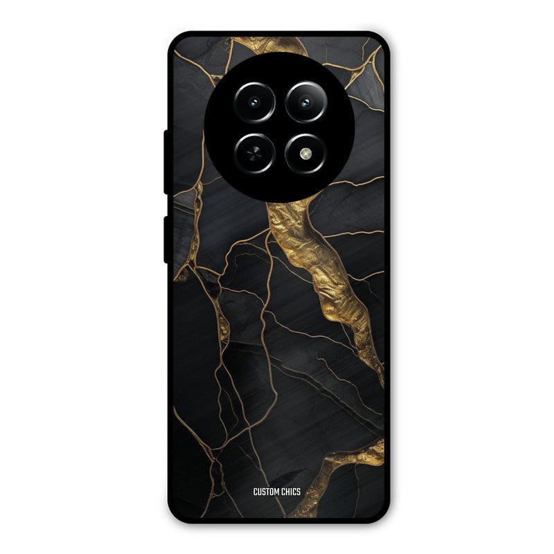 Golden Black Stone Realme Narzo N65 Mobile Back Cover - Aesthetic PrintShield Case
