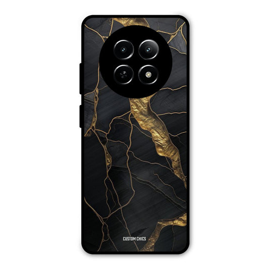 Golden Black Stone Realme Narzo N65 Mobile Back Cover - Aesthetic PrintShield Case