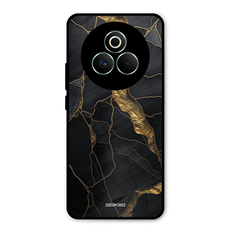 Golden Black Stone Realme P3 Pro 5G Mobile Back Cover - Aesthetic PrintShield Case