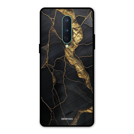 Golden Black Stone Oneplus 8 Mobile Back Cover - Aesthetic PrintShield Case