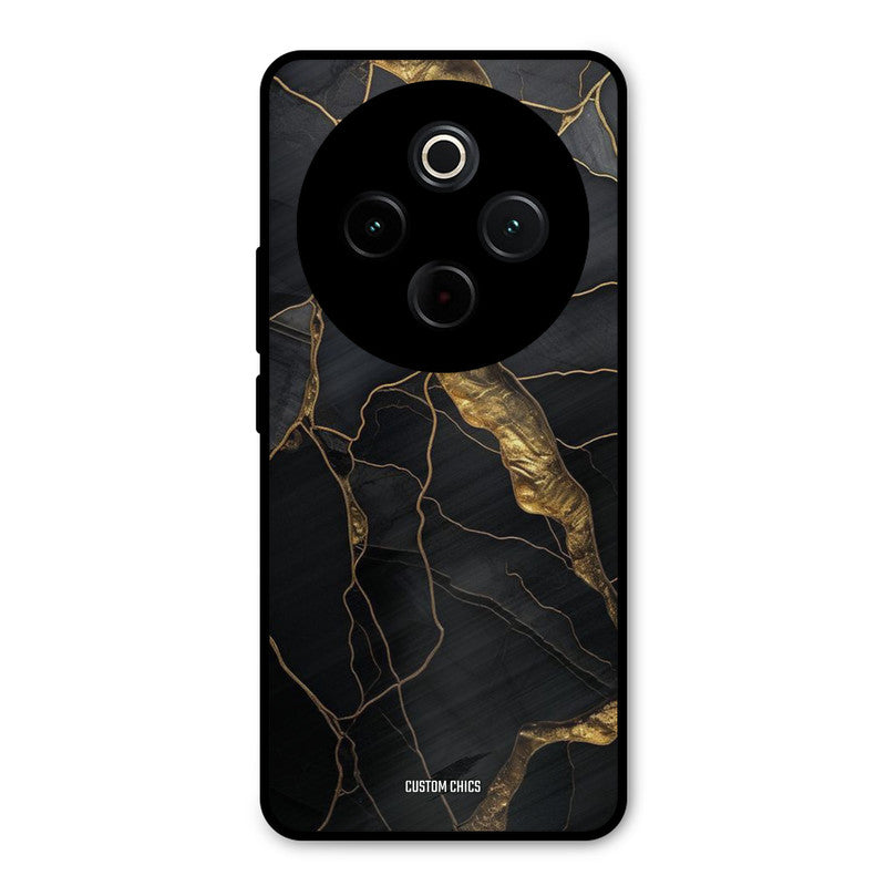 Golden Black Stone iQoo Z10 Mobile Back Cover - Aesthetic PrintShield Case