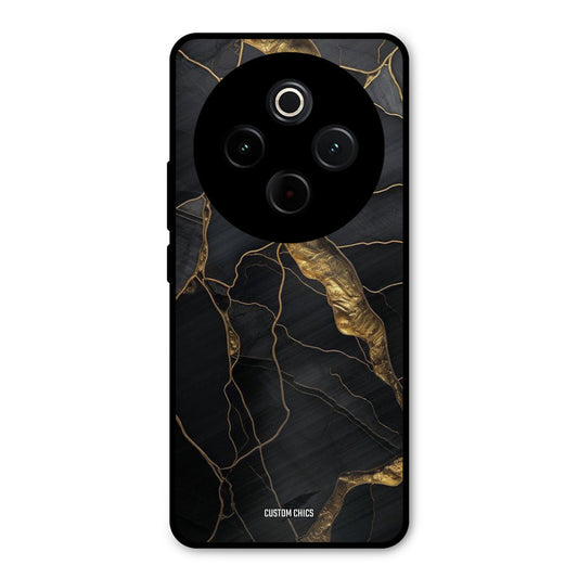 Golden Black Stone iQoo Z10 Mobile Back Cover - Aesthetic PrintShield Case