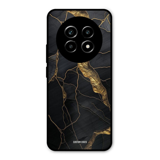Golden Black Stone Realme 13 Pro Mobile Back Cover - Aesthetic PrintShield Case