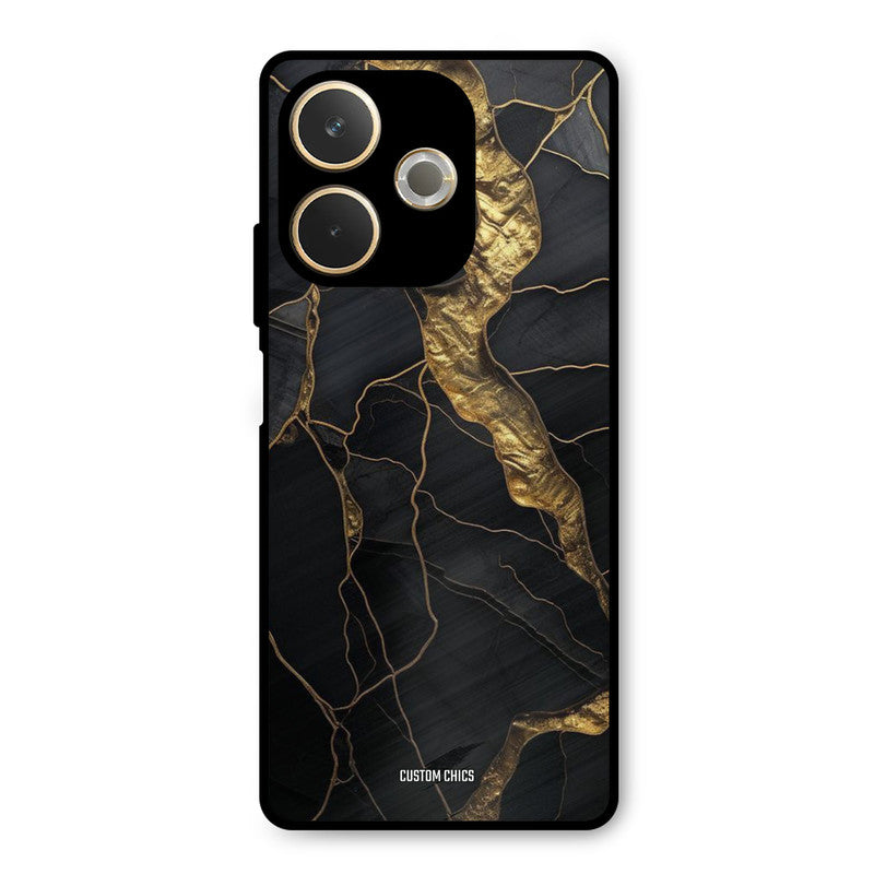 Golden Black Stone Oppo A5 Pro Mobile Back Cover - Aesthetic PrintShield Case