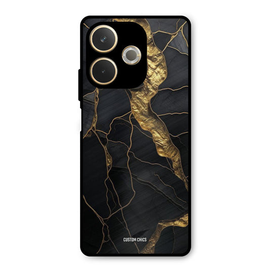 Golden Black Stone Oppo A5 Pro Mobile Back Cover - Aesthetic PrintShield Case