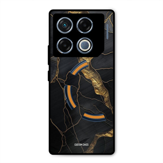 Golden Black Stone Infinix GT 20 Pro Mobile Back Cover - Aesthetic PrintShield Case