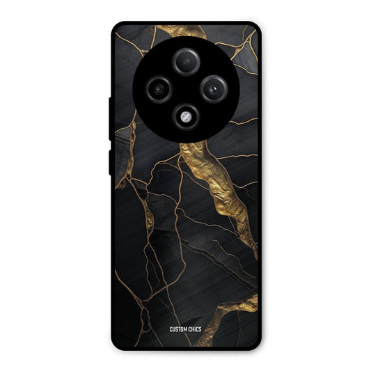 Golden Black Stone Oppo F27 Pro Plus 5G Mobile Back Cover - Aesthetic PrintShield Case