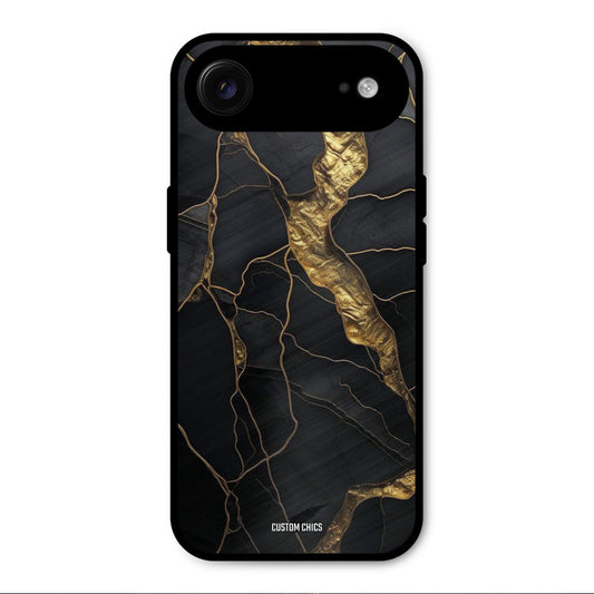 Golden Black Stone iPhone Air Mobile Back Cover - Aesthetic PrintShield Case