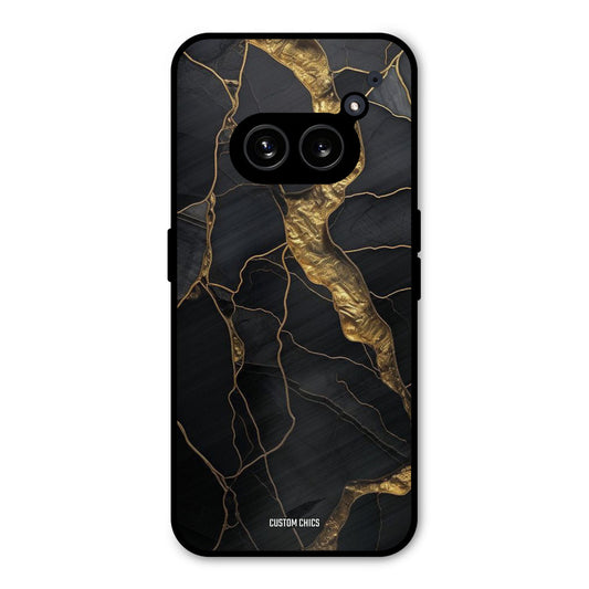 Golden Black Stone Nothing Phone 2a Mobile Back Cover - Aesthetic PrintShield Case