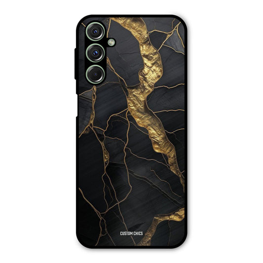Golden Black Stone Samsung Galaxy M34 Mobile Back Cover - Aesthetic PrintShield Case