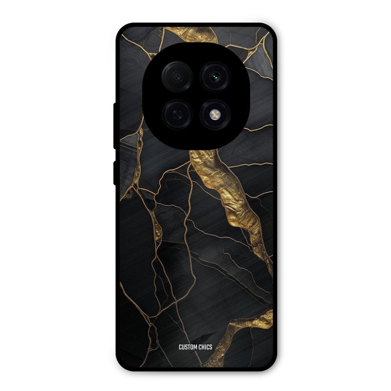 Golden Black Stone Oppo F29 Pro Mobile Back Cover - Aesthetic PrintShield Case
