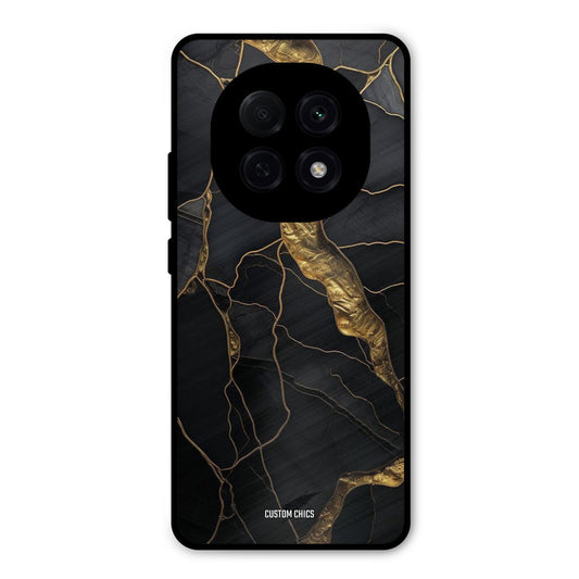 Golden Black Stone Oppo F29 Pro Mobile Back Cover - Aesthetic PrintShield Case
