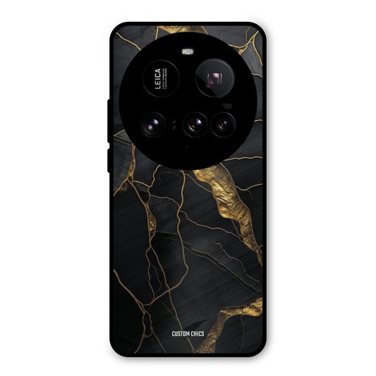 Golden Black Stone Xiaomi Mi 15 Ultra Mobile Back Cover - Aesthetic PrintShield Case
