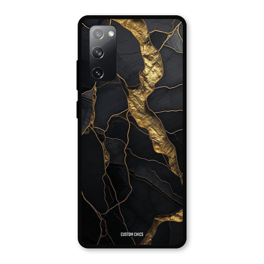 Golden Black Stone Samsung Galaxy S20 FE 5G Mobile Back Cover - Aesthetic PrintShield Case