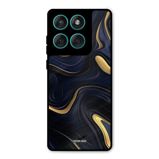 Golden Blue Paint Motorola Edge 60 Fusion Mobile Back Cover - Aesthetic PrintShield Case