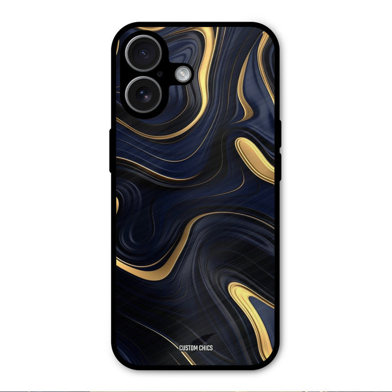 Golden Blue Paint iPhone 17 Mobile Back Cover - Aesthetic PrintShield Case