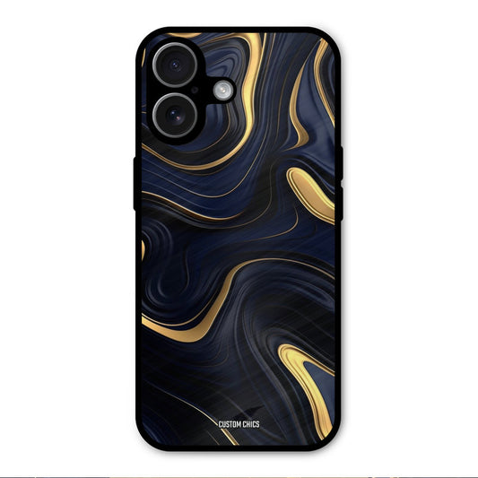 Golden Blue Paint iPhone 17 Mobile Back Cover - Aesthetic PrintShield Case